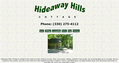 Desktop Screenshot of hideawayhillscottages.com